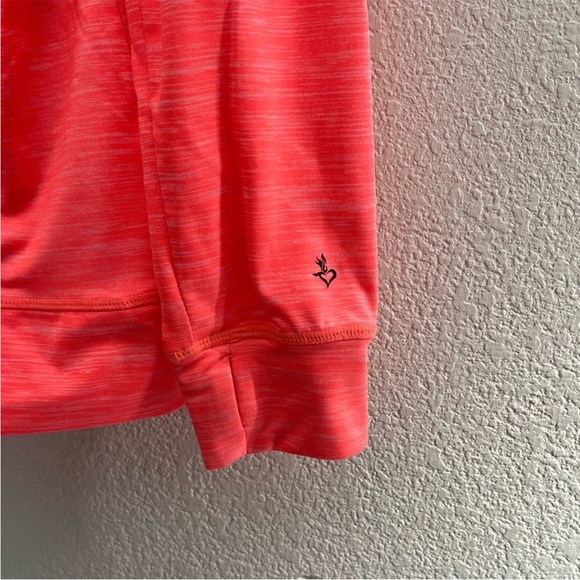 Torrid Neon Coral Active Hooded Zip Jacket, Size 0X (L/12) - Picture 5 of 6